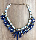 Nautical Boho Bib Necklace on table