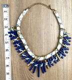 Nautical Boho Bib Necklace measuring approx 18" when extended