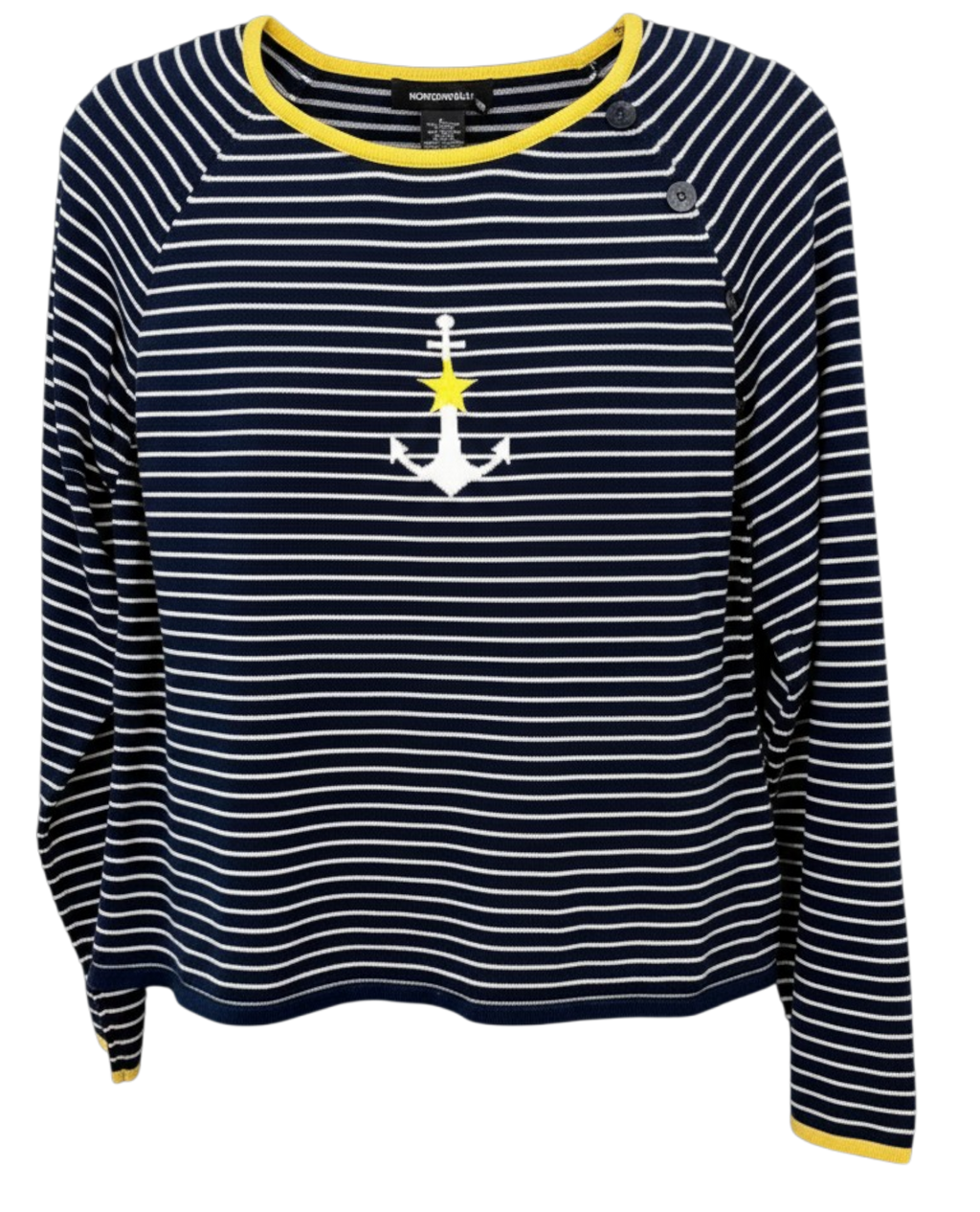 Norton Studio Nautical Striped Pullover Sweater | Size Large