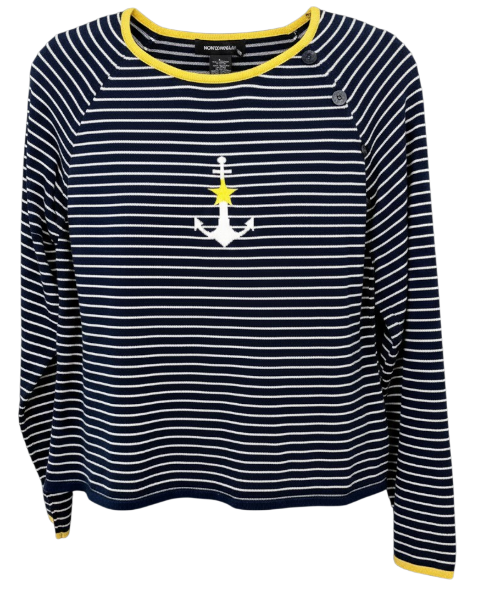 Norton Studio Nautical Striped Pullover Sweater | Size Large