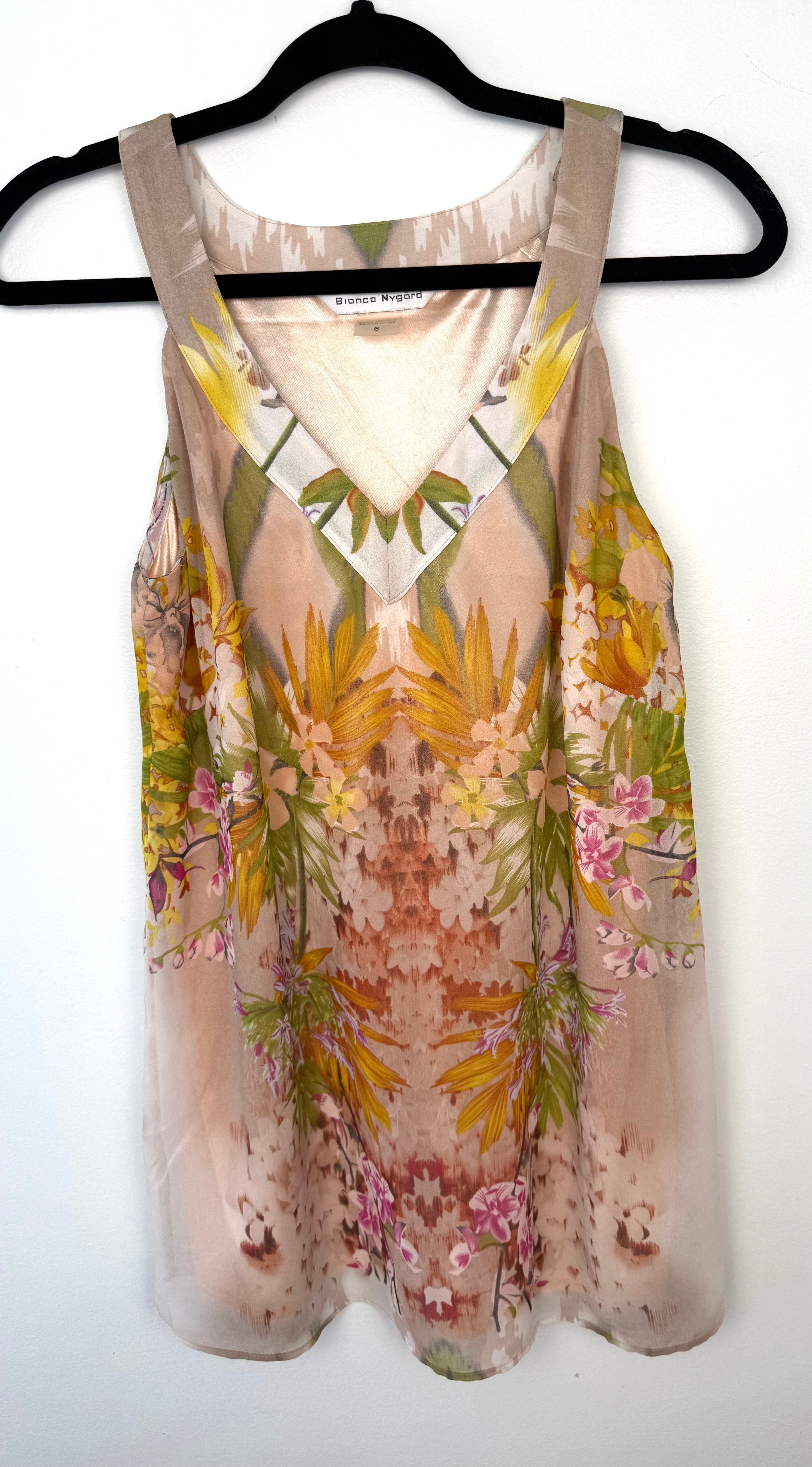 Nygård Sleeveless Dressy Summer Tank | Size 6 at Blue Sparrow Shop on hanger