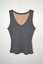 OGL Brami Ribbed Tank with Built in Bra | Size S at Blue Sparrow Shop on white background 