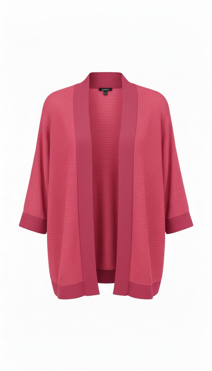 Olsen 100% Cotton Open Mesh Knit Cardigan at Blue Sparrow Shop main image 