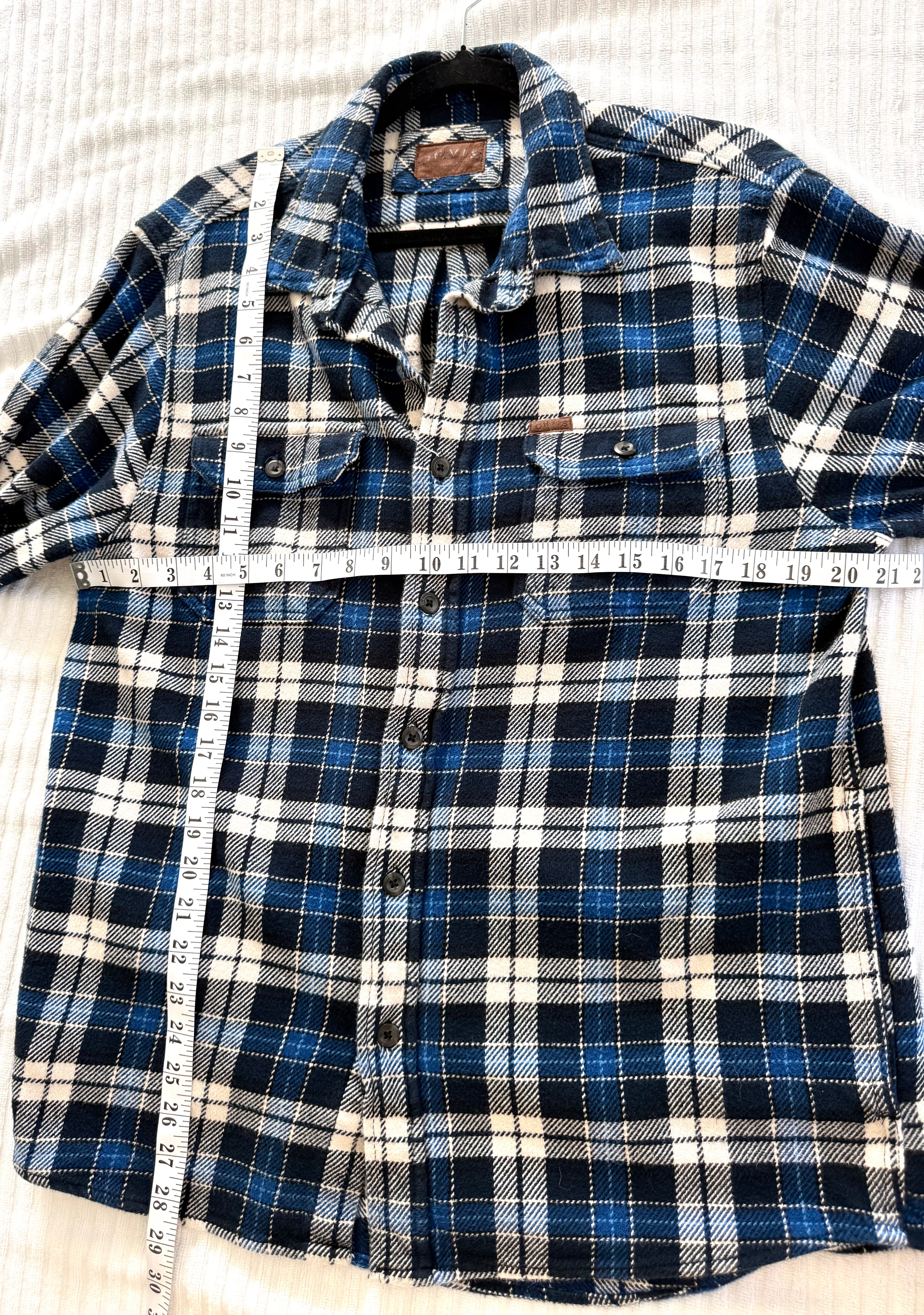 Orvis 100% Cotton Plaid Shacket | Mens M measuring 42" bust and 29" length