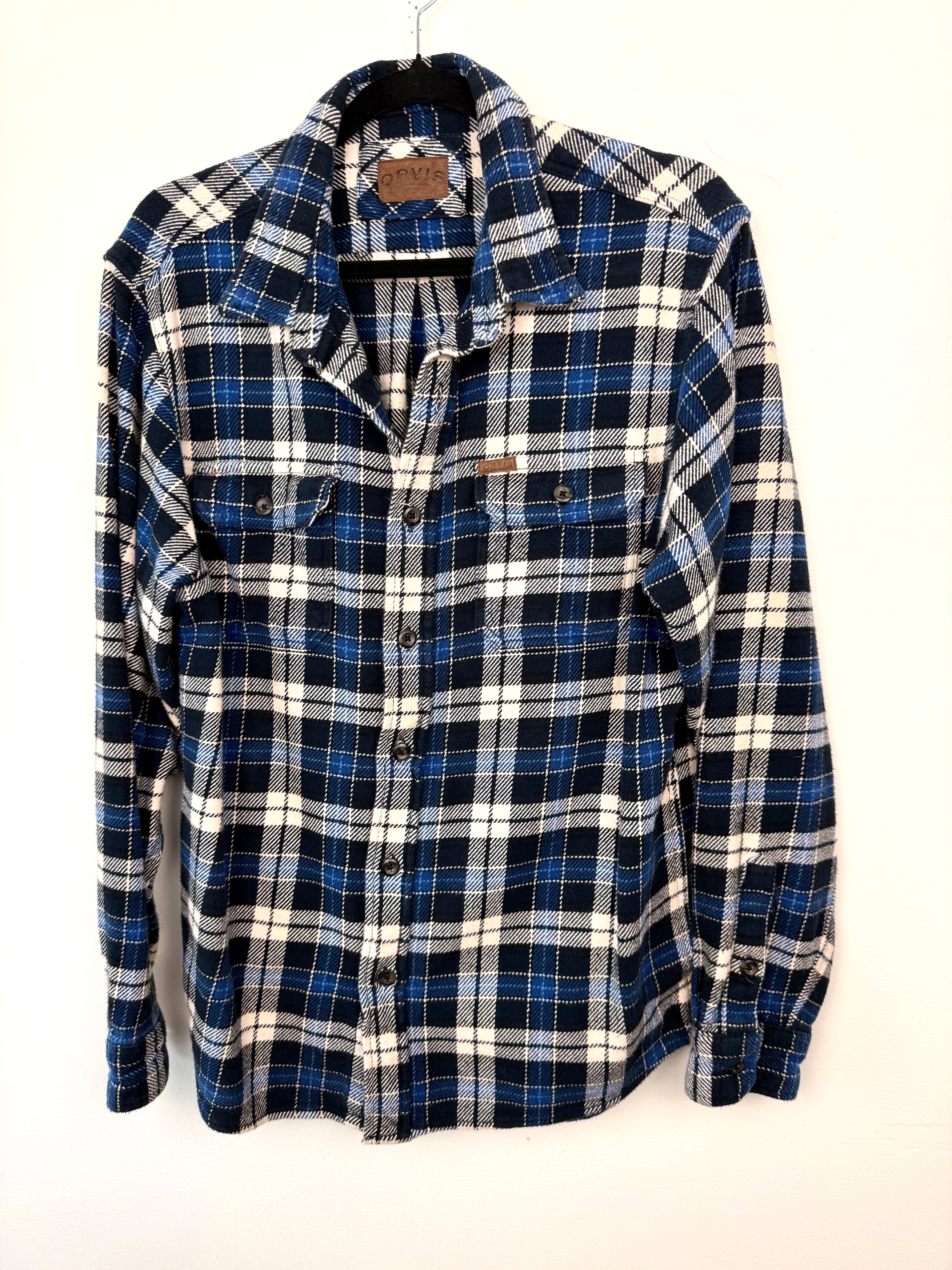  Orvis 100% Cotton Plaid Shacket | Mens M on hanger