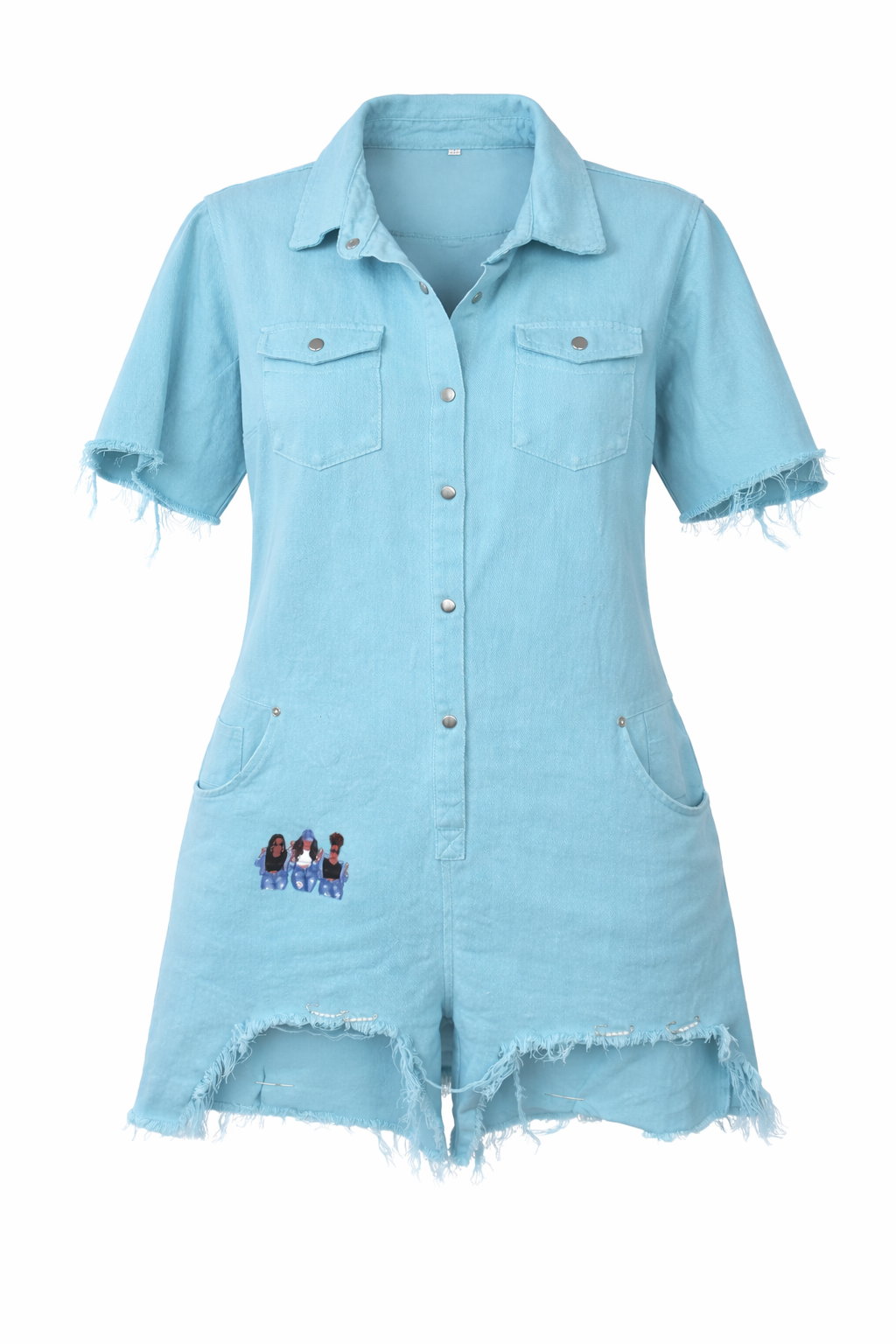 Oversized Denim Romper | Jumpsuit | Size XL at Blue Sparrow Shop