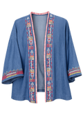 Oversized Denim Kimono | Size XL |  Plus Size 18 at Blue Sparrow Shop