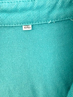 Oversized Turquoise denim romper showing 2xL tag