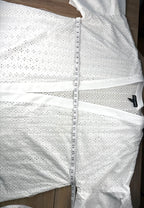 Oversized white eyelet kimono measuring 60" bust 