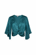  PRIMARK Jacquard Twist Front Crop Top | Size S at Blue Sparrow SHop on white background