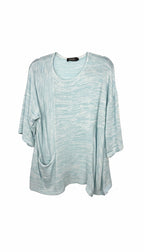 Pale_Blue_Sympli_Knit_Tunic_Top_with_front_pocket_detail_at Blue Sparrow Shop