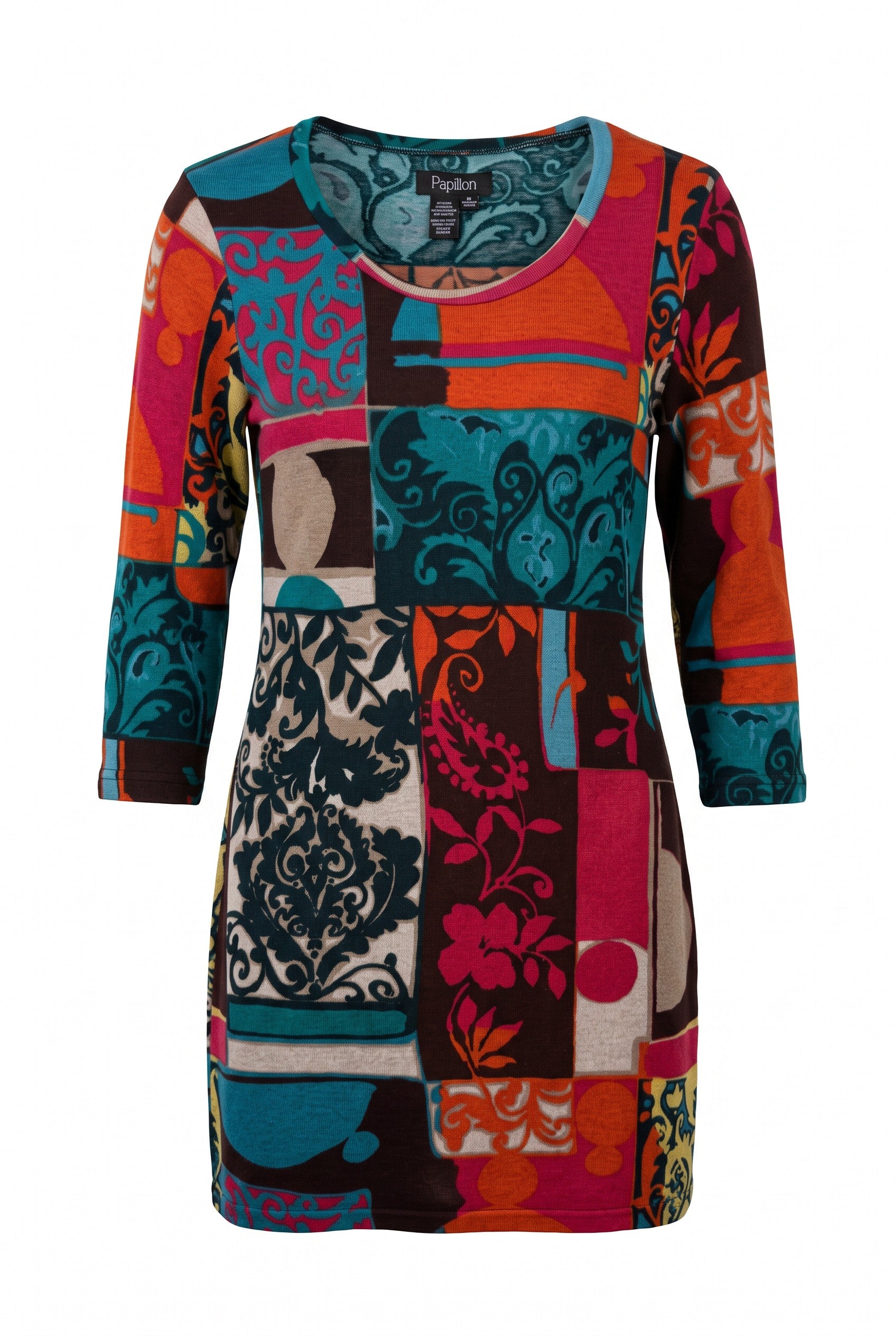 Papillion Tunic Sweater Dress | Size M on white background