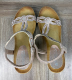 Patrizia wedge sandals with rhinestone detail  top view - rhinestone sandals for wedding 