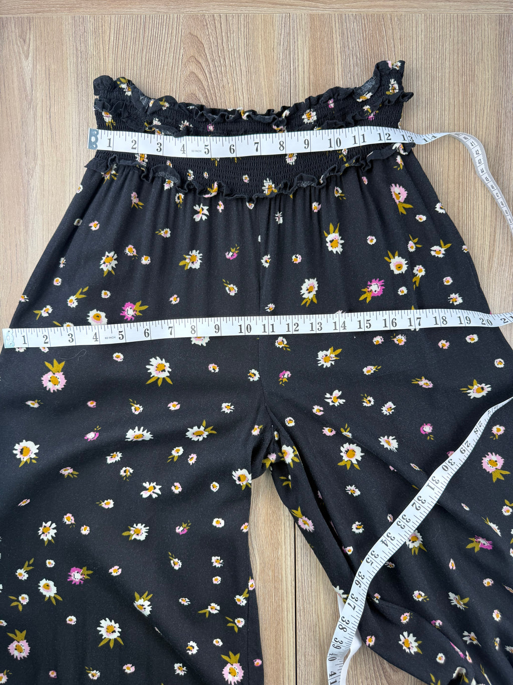 Patrons of peace boho pant measuring 26" waist and 40" hips