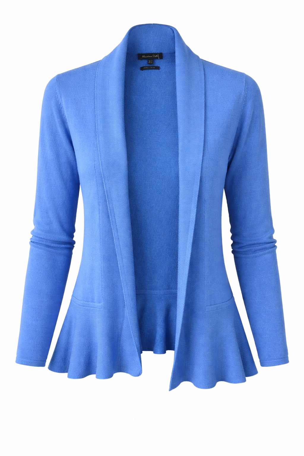 Peplum waist Royal Blue Knit Cardigan | Size L at Blue Sparrow Shop