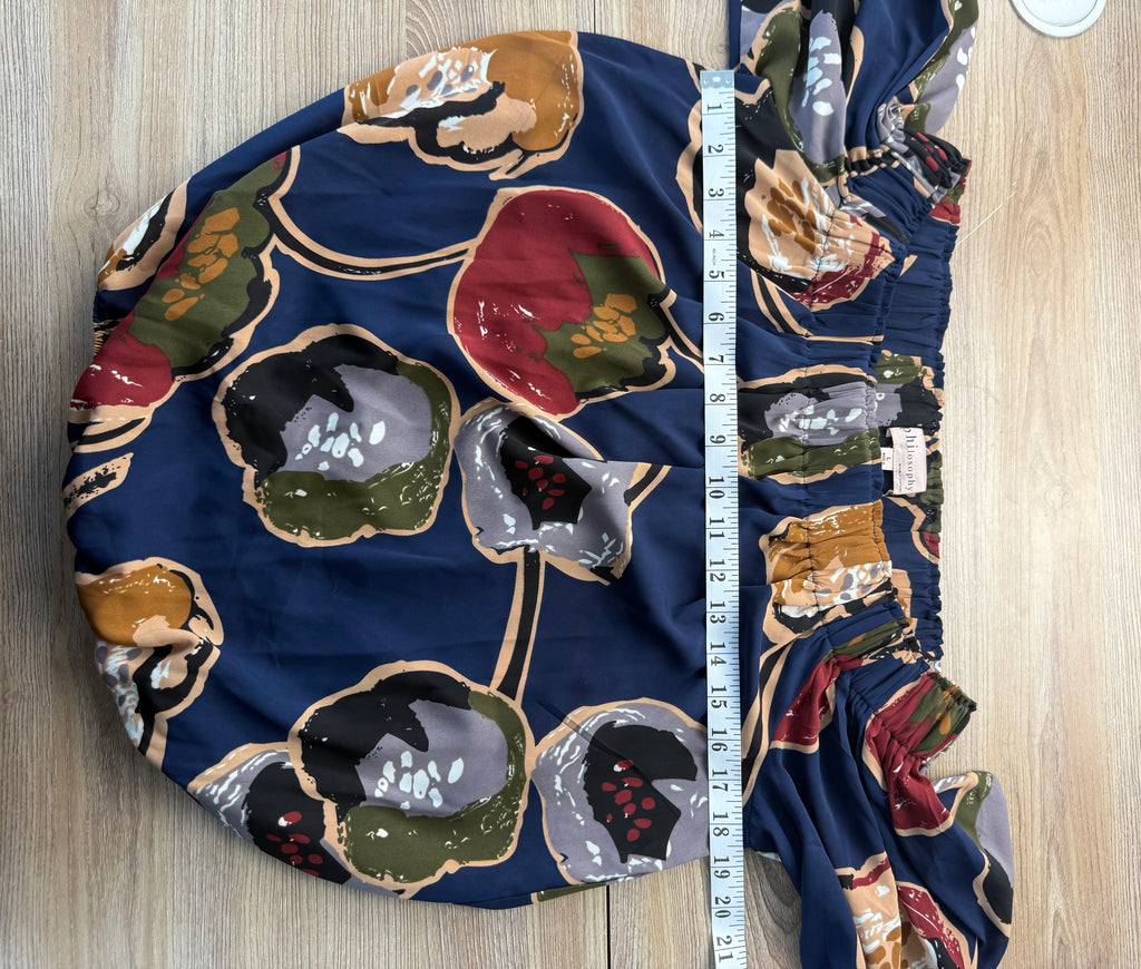 Philosophy peasant style off shoulder blouse measuring 38" bust