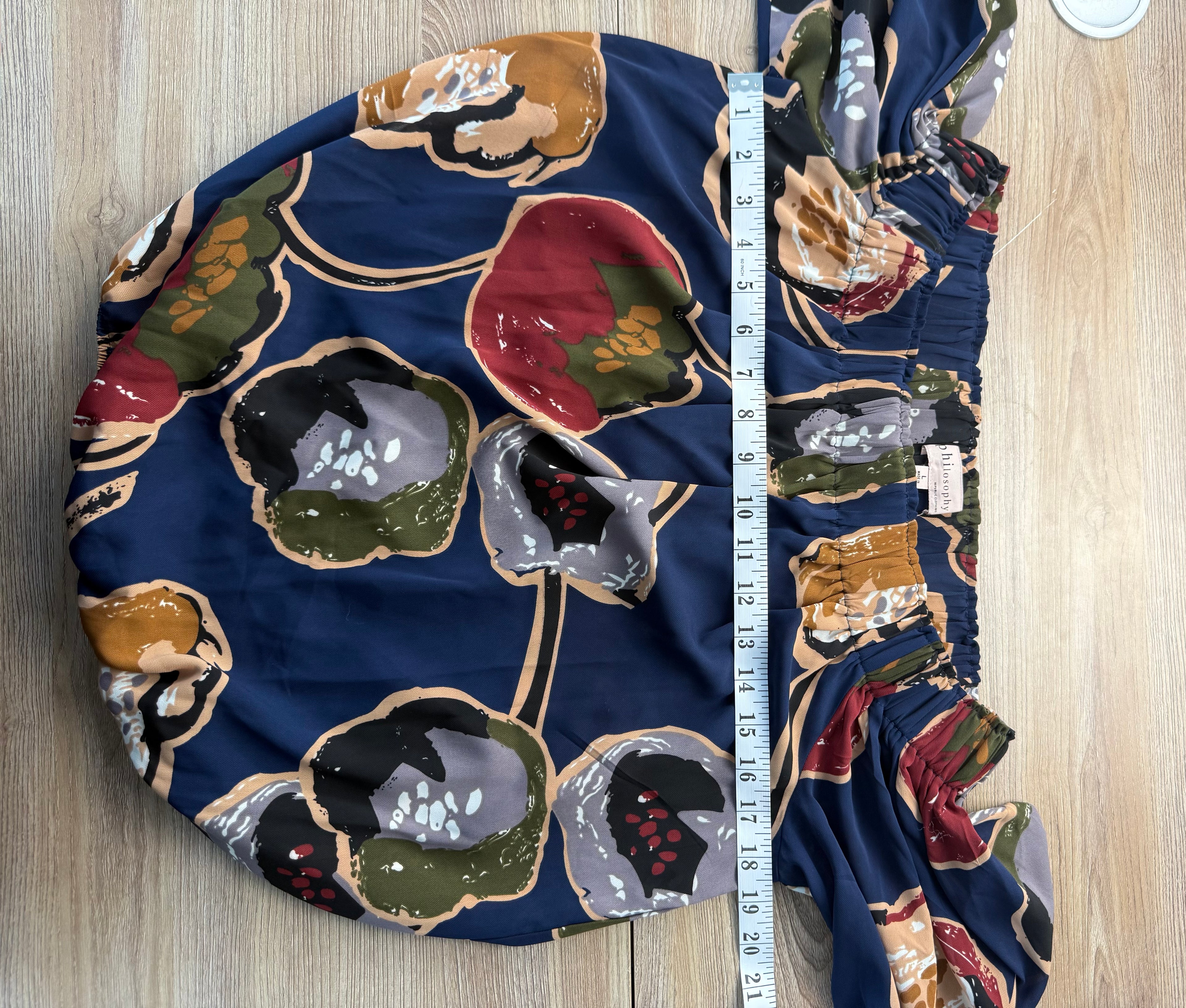 Philosophy peasant style off shoulder blouse measuring 38" bust