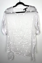Picadilly Canada Textured Sheer Top  on hanger