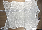 Picadilly Canada Textured Sheer Top measuring 44" bust and 25" - 29" asymmetrical hem 