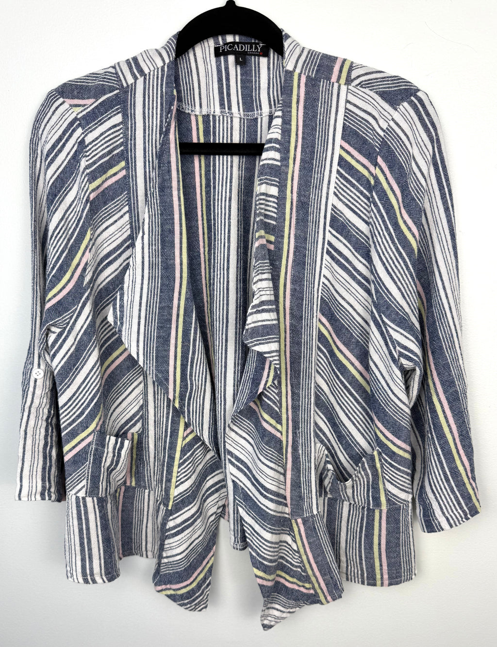 Picadilly Canada linen blend jacket with striped pattern for spring and summer  