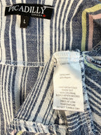 inside label on Picadilly Canada linen blend jacket with striped pattern for spring and summer 