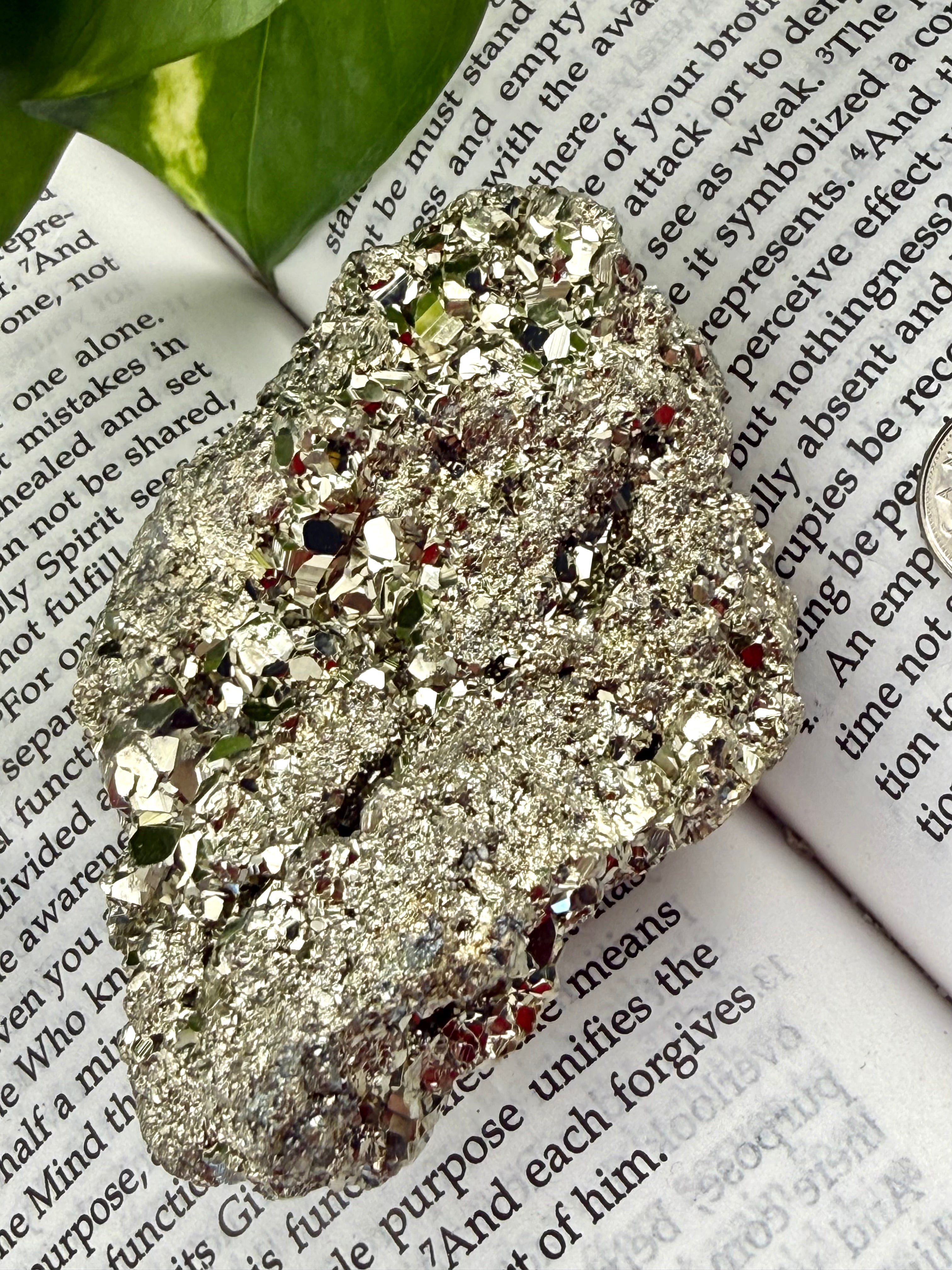 Pyrite on book