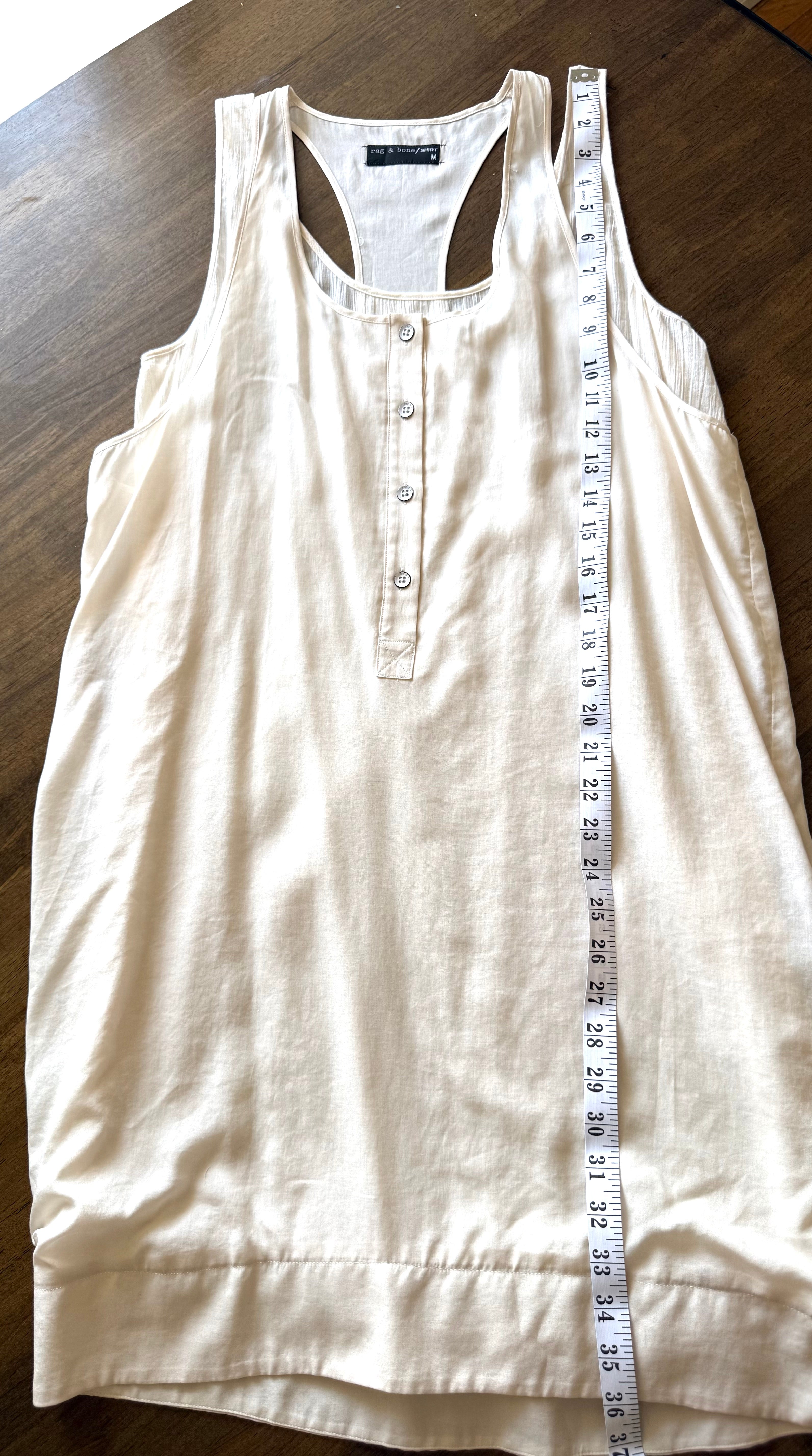 Rag & Bone Sleeveless Top | Dress at Blue Sparrow Shop measuring approx 36" length