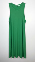 Reitmans_shamrock_green_Ribbed_Midi_Tank_Dress_at Blue Sparrow Shop