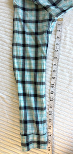 Resale 99% Cotton Eddie Bauer Plaid Button Front Shirt at Blue Sparrow Shop measuring 19" sleeve
