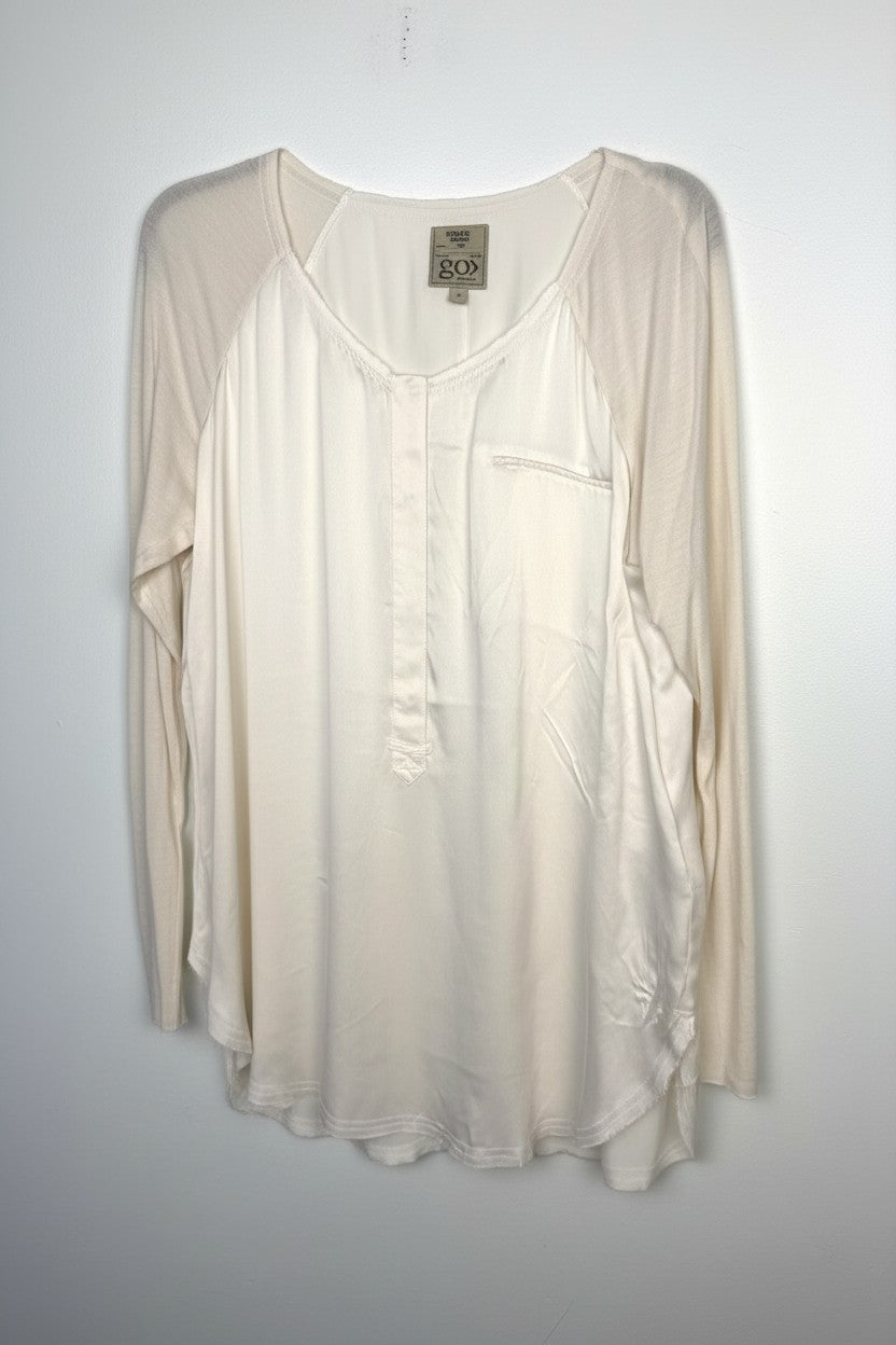 Resale Go Silk Washable Silk Long Sleeve Blouse at Blue Sparrow Shop on white background