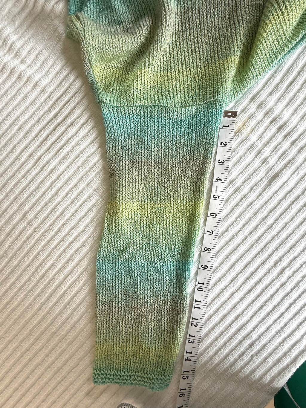 Resale Tricots Jean Marc Paris Made in France Sweater | Size M at Blue Sparrow Shop measuring 16" sleeve 