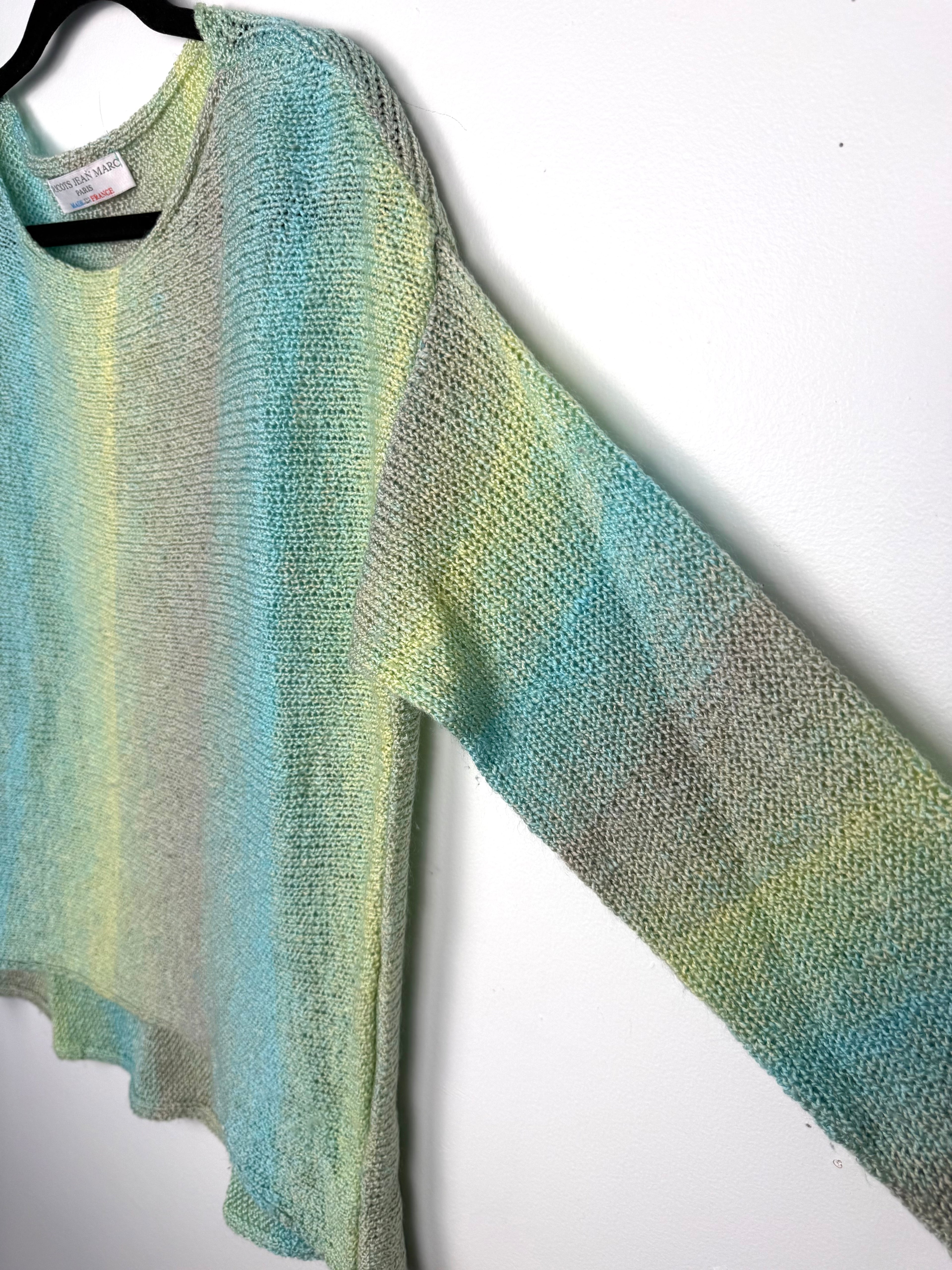 Resale Tricots Jean Marc Paris Made in France Sweater | Size M at Blue Sparrow Shop showing sleeve