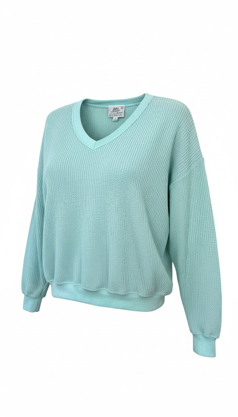 Retro 80's Style Waffle Knit Sweater | Size M at Blue Sparrow Shop 