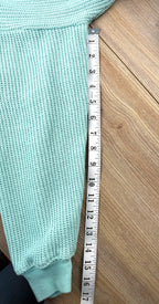 Retro 80's waffle knit sweater measuring 17" sleeve length 