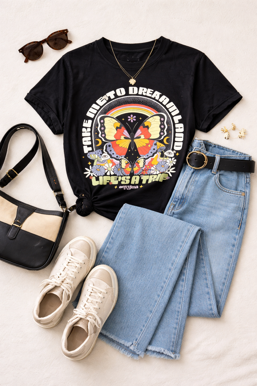 Retro Graphic Tee lifestyle photo k at Blue Sparrow Shop