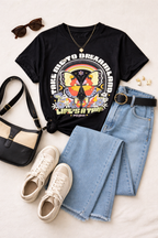 Retro Graphic Tee lifestyle photo k at Blue Sparrow Shop