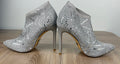 Rhinestone look angle boots | Glitter event boots side view 