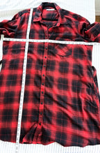 Ricki's Long Plaid Shirt with Belt | Size XL measuring 51" bust and 37" length