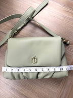  Riona Sage Green Crossbody Bag | RFID  protection travel purse measuring 11" wide 