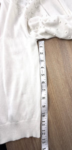 Ronni Nicole Ivory Pearl Cardigan measuring 13" sleeve 