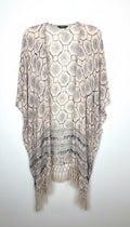 Roots Canada Lightweight Geometric Print Fringe Kimono | One Size at Blue Sparrow Shop