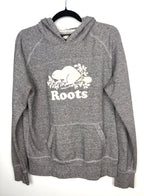 Roots Canada Pullover Hoodie at Blue Sparrow Shop  front of shirt  on hanger