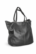 Roots Canada Black Pebbled Leather Tote Bag at Blue Sparrow Shop