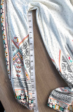 Roxy Tunic Dress showing measurement of 17" sleeve length