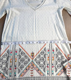 Roxy tunic dress showing measurement of 38" across hips 