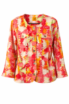 Ruby Red Abstract Print Jacket at Blue Sparrow Shop