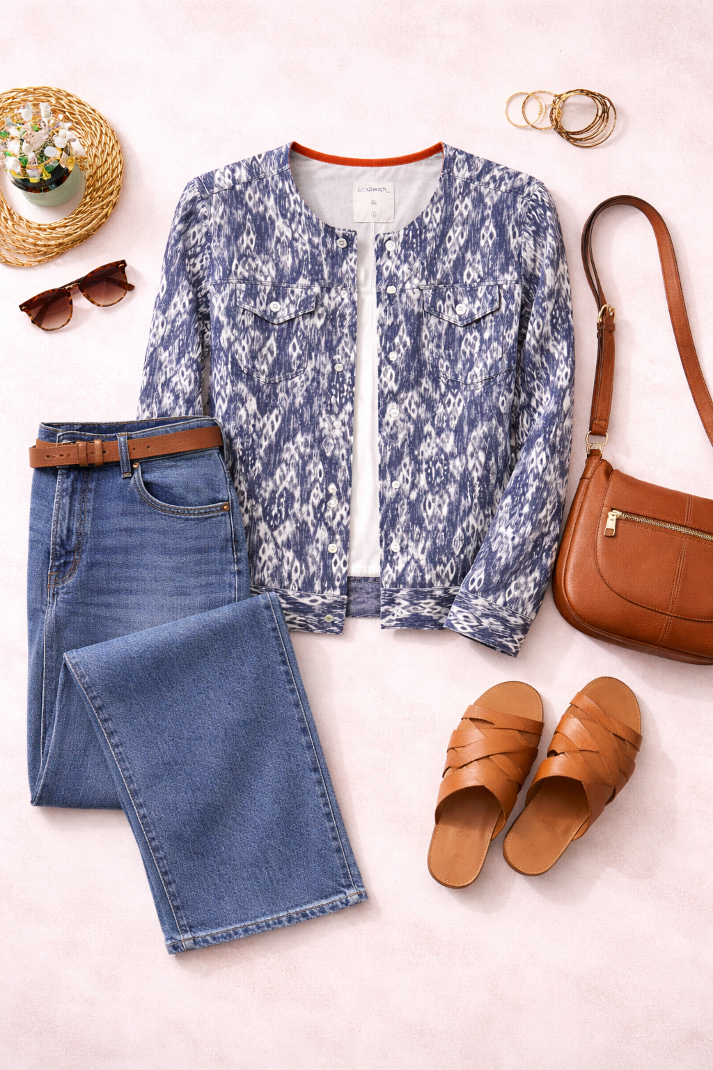Sandwich brand Ikat Print Jacket at Blue Sparrow Shop  lifestyle photo 