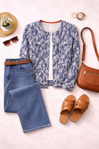 Sandwich brand Ikat Print Jacket at Blue Sparrow Shop  lifestyle photo 