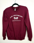Rose Apothecary burgundy graphic sweatshirt front view small