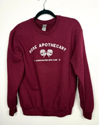 Rose Apothecary burgundy graphic sweatshirt front view small